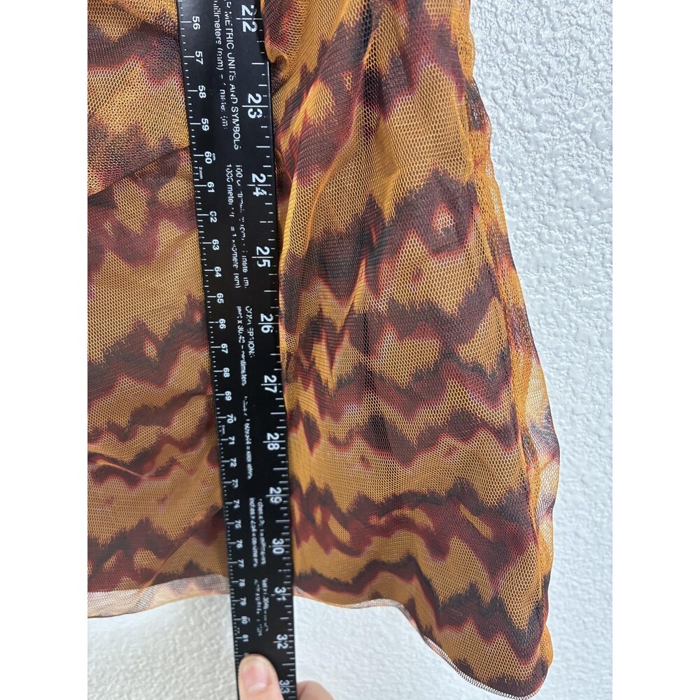 Zara Mesh Skirt XS Brown Ruched Strapless Body Party Boho - Picture 6 of 16